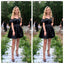 Alluring Black Off Shoulder Ball Gown Sweetheart Mini Homecoming Dresses, HM23