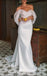 White Women Unique Off Shoulder Sweetheart Backless Long A-Line Wedding Dresses HS62