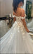 Gorgeous White Off Shoulder Appliqued Flower Sweep Trailing Long Mermaid Wedding Dresses HS56