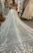 Gorgeous White Off Shoulder Appliqued Flower Sweep Trailing Long Mermaid Wedding Dresses HS56