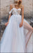 Sexy One Shoulder Appliqued Sweetheart Side Slit A-Line Wedding Dresses HS59