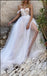 Sexy One Shoulder Appliqued Sweetheart Side Slit A-Line Wedding Dresses HS59