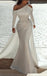 Asymmetrical White Full Sleeve Soft Women Long Mermaid Wedding Dresses HS58