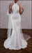 Simple White Halter Backless Mermaid Long Fashion Wedding Dresses,HS70