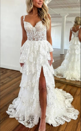 White Sparkly Sweetheart Side Slit Empire Long Cheap Prom Evening Dress,ZX254