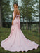 Women Pearl-Pink Sweetheart Mermaid Vintage Long Popular Prom Dresses,ZX123