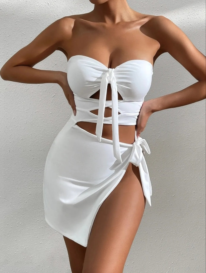 White Sexy Sweetheart Strapless Fashion Mini Homecoming Dresses, HM63