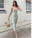 Sage-Green Sexy Classy Soft Tea-Length Fashion Prom Dresses,ZX135