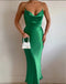 Luxurious Green Spaghetti Strap Beading Floor-Length Fashion Prom Dresses,ZX132