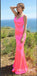 Hot Pink Sexy Women Soft Floor-Length Fashion Prom Dresses,ZX136