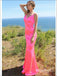 Hot Pink Sexy Women Soft Floor-Length Fashion Prom Dresses,ZX136