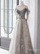 Elegant Sliver Appliqued Spaghetti Strap Sweetheart Sparkly Fashion Prom Dresses,ZX150