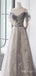 Elegant Sliver Appliqued Spaghetti Strap Sweetheart Sparkly Fashion Prom Dresses,ZX150