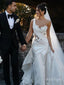 Beautiful White One Shoulder Appliqued Mermaid Fashion Wedding Dresses,HS73