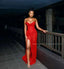 Sexy Red Mermaid Side Slit Sweetheart Long Prom Dress Ideas, Evening Party Dresses,ZX452