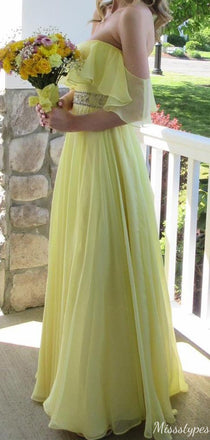 Gorgeous Straight Across Off-shoulder A-line Long Prom Dress Ideas, Evening Party Dresses,ZX689