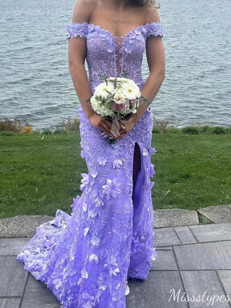 Gorgeous Sweetheart Off-shoulder Lace Mermaid Long Prom Dress Ideas, Evening Party Dresses,ZX690