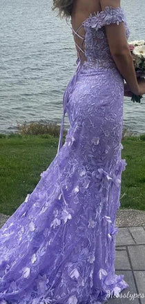 Gorgeous Sweetheart Off-shoulder Lace Mermaid Long Prom Dress Ideas, Evening Party Dresses,ZX690