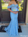 Elegant Sweetheart Off-shoulder Lace Mermaid Long Prom Dress Ideas, Evening Party Dresses,ZX692