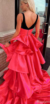 Formal V-neck Unique Mermaid Long Prom Dress Ideas, Evening Party Dresses,ZX703