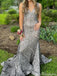 Unique V-neck Mermaid Long Prom Dress Ideas, Evening Party Dresses,ZX706