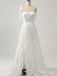 White Spaghetti Strap Appliqued Empire Elegant A-Line Fashion Wedding Dresses,HS80