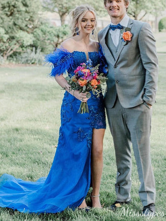 Gorgeous Off-shoulder Mermaid Long Prom Dress Ideas, Evening Party Dresses,ZX711