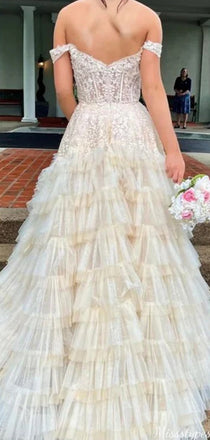 Gorgeous Off-shoulder Sweetheart A-line Long Prom Dress Ideas, Evening Party Dresses,ZX712