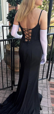 Formal Spaghetti Strap Mermaid Long Prom Dress Ideas, Evening Party Dresses,ZX714