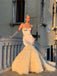 Champagne Satin Mermaid Designed Sweetheart With Trailing Long Fashion Wedding Dresses,HS109