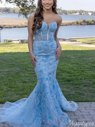 Gorgeous Sweetheart Notched Mermaid Long Prom Dress Ideas, Evening Party Dresses,ZX717