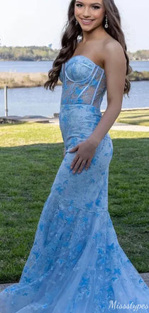 Gorgeous Sweetheart Notched Mermaid Long Prom Dress Ideas, Evening Party Dresses,ZX717