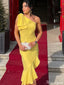 Elegant One-shoulder Mermaid Long Prom Dress Ideas, Evening Party Dresses,ZX724