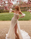 Women Lace Herringbone Sweetheart Side Slit With Trailing Long Fashion Wedding Dresses,HS108