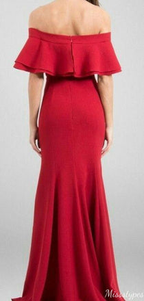 Formal Off-shoulder Mermaid Long Prom Dress Ideas, Evening Party Dresses,ZX726