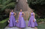 Purple Halter A-Line Women Simple Floor-Length Bridesmaid Dresses Online, BL52