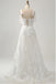 White Spaghetti Strap Appliqued Empire Elegant A-Line Fashion Wedding Dresses,HS80