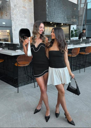 Alluring Designed Strapless Beading Black Mini New Arrival Homecoming Dresses,HM123