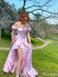 Elegant Sweetheart Off-shoulder A-line Long Prom Dress Ideas, Evening Party Dresses,ZX732