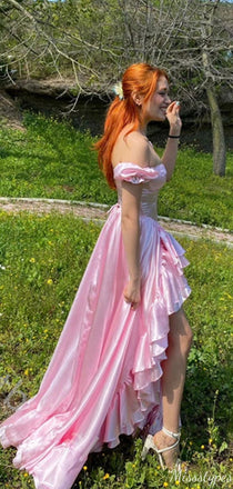 Elegant Sweetheart Off-shoulder A-line Long Prom Dress Ideas, Evening Party Dresses,ZX732