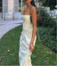 Simple Strapless White Sexy Women Unique Evening Prom Evening Dress,ZX203