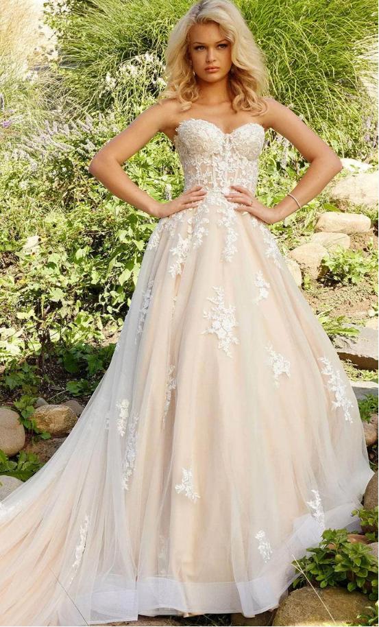 Beautiful Sweetheart Empire Appliqued With Trailing Long Fashion Wedding Dresses,HS92