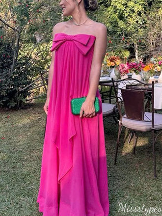 Casual Strapless A-line Long Prom Dress Ideas, Evening Party Dresses,ZX736