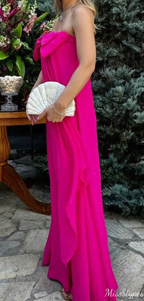 Casual Strapless A-line Long Prom Dress Ideas, Evening Party Dresses,ZX736