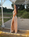 Appliqued Sexy One Shoulder See Through Side Slit Long Prom Evening Dress,ZX303