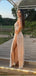 Appliqued Sexy One Shoulder See Through Side Slit Long Prom Evening Dress,ZX303