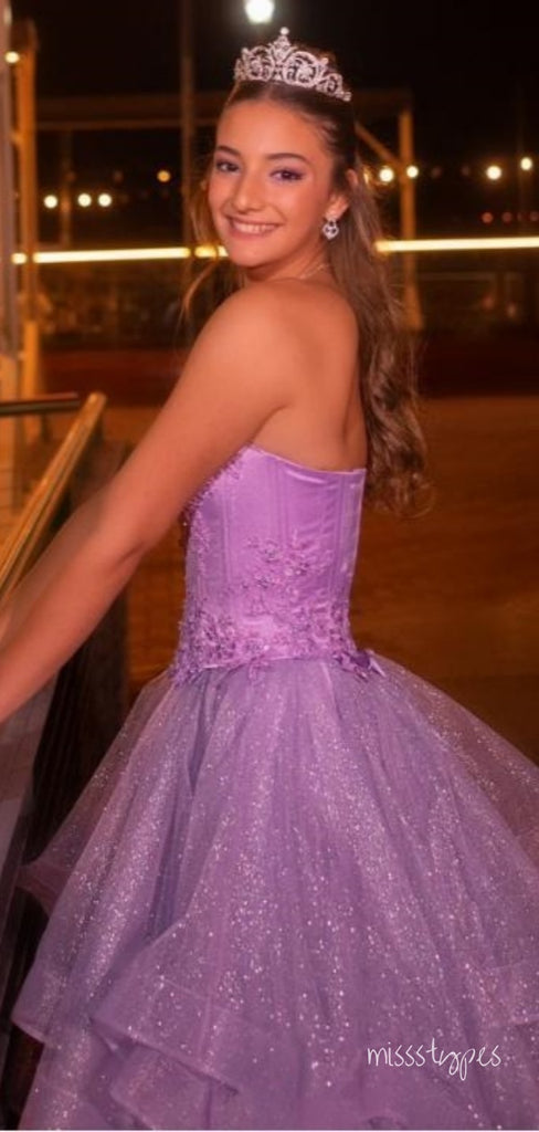 Purple Princess Alluring Sweetheart Long Evening Prom Evening Dress,ZX198