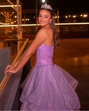 Purple Princess Alluring Sweetheart Long Evening Prom Evening Dress,ZX198