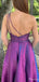 Gorgeous One-shoulder A-line Unique Long Prom Dress Ideas, Evening Party Dresses,ZX741