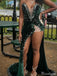 Sexy Deep V-neck Strapless Mermaid Unique Long Prom Dress Ideas, Evening Party Dresses,ZX744